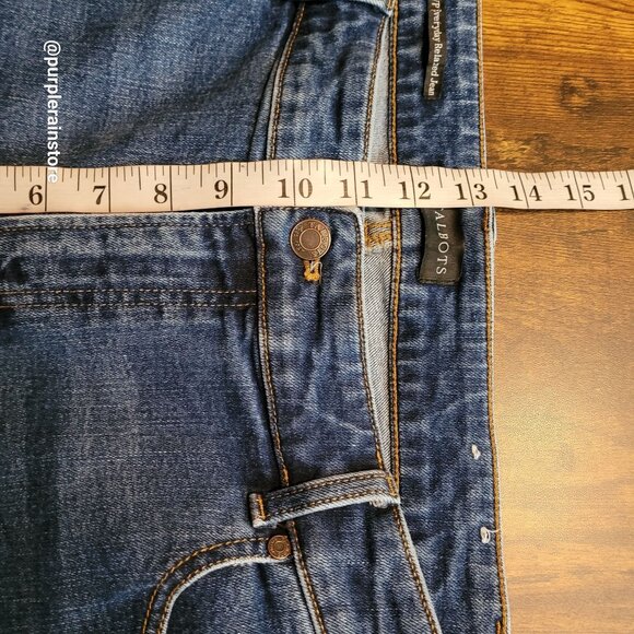 Talbots Jeans 18 WP Everyday Relaxed High Rise Medium Dark Wash Stretch Denim - Picture 7 of 10